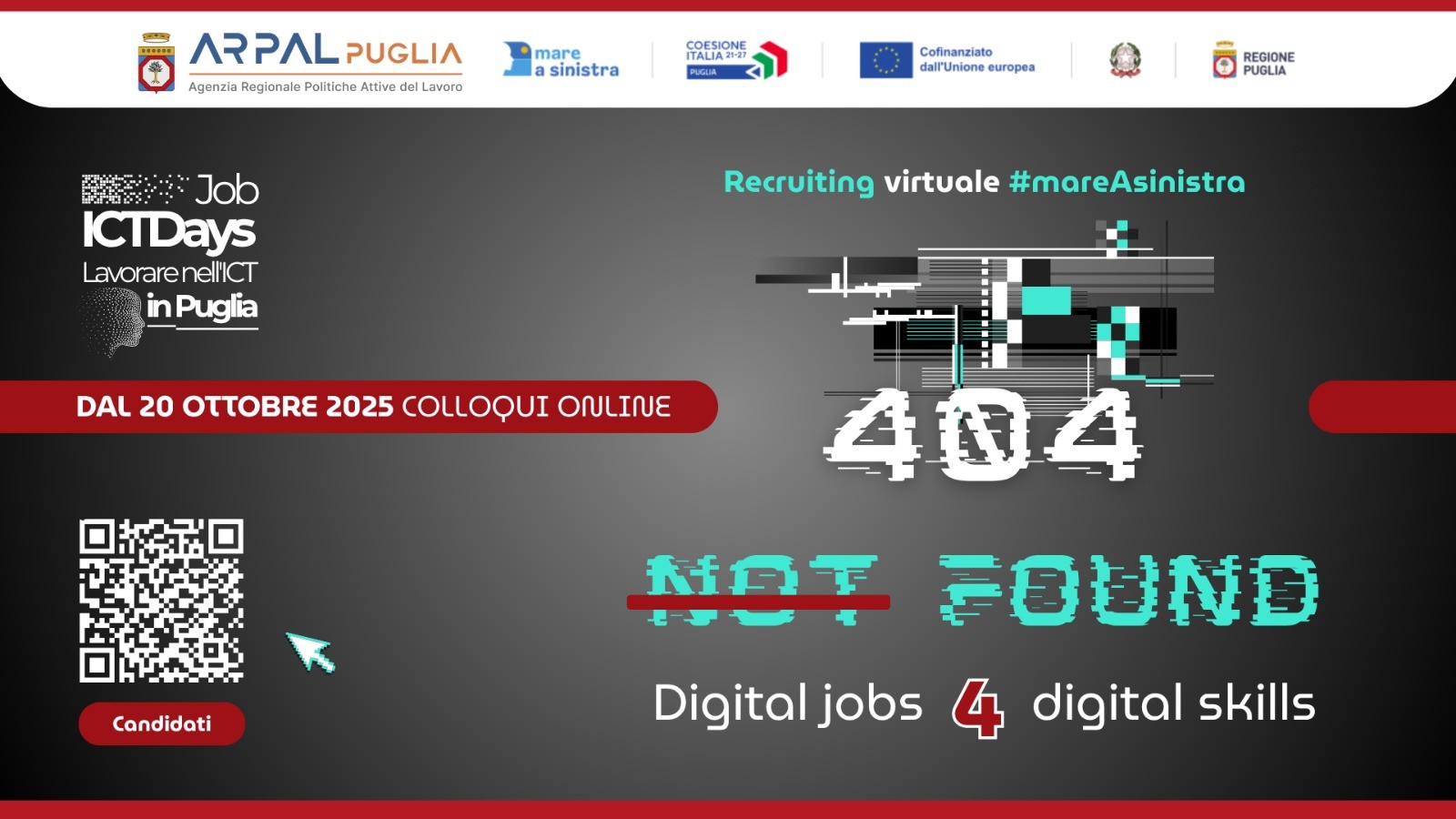 ICT JOB DAYS, IL PRIMO RECRUITING #MAREASINISTRA DEI CENTRI IMPIEGO BARI, BAT, FOGGIA